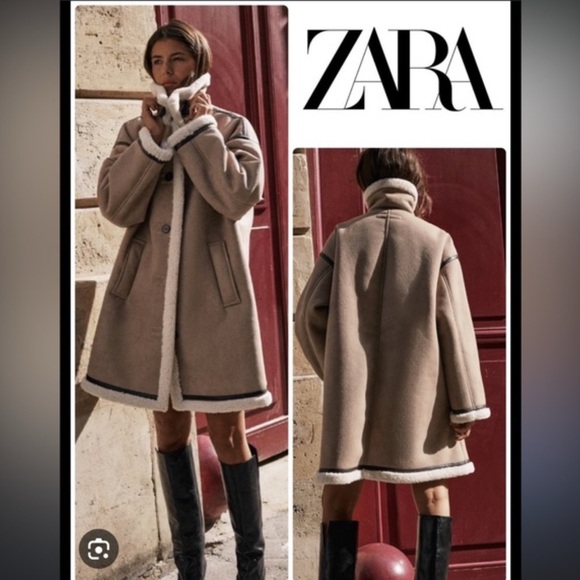 🤎 BUTTONED DOUBLE FACED COAT - Picture 1 of 13